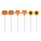 Glitzhome® 18" Fall Metal Pumpkin, Leave & Sunflower Yard Stake, 6ct.